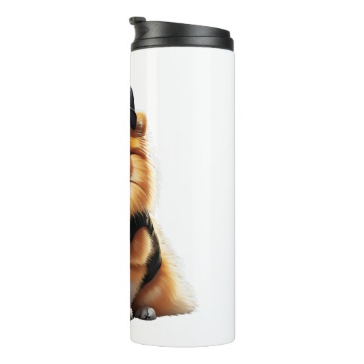 Bouteilles Isothermes Gangsta Pomeranian - Hip Hop Dog Swag (Tourné sur la droite)