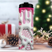 Bouteilles Isothermes Gâteaux d'arbre de Noël rose 3D