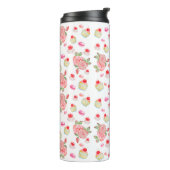 Bouteilles Isothermes Gâteaux sucrés et roses en aquarelle (Tourné sur la gauche)