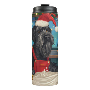 Bouteilles Isothermes Géant Schnauzer Gourmande : Noël Festif