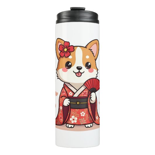 Bouteilles Isothermes Geisha Corgi Amoureux des chiens Welsh (Devant)