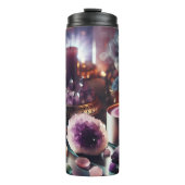 Bouteilles Isothermes Gemmes et cristaux d'Améthyste pourpre (Devant)