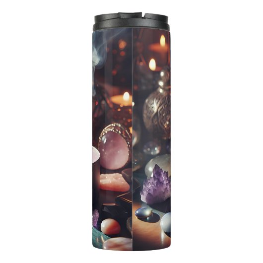 Bouteilles Isothermes Gemmes et cristaux d'Améthyste pourpre (Dos)