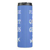 Bouteilles Isothermes Génie au travail tumbler (Dos)