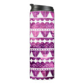 Bouteilles Isothermes Géode Améthyste Aztec moderne avec initiale (Tourné sur la droite)