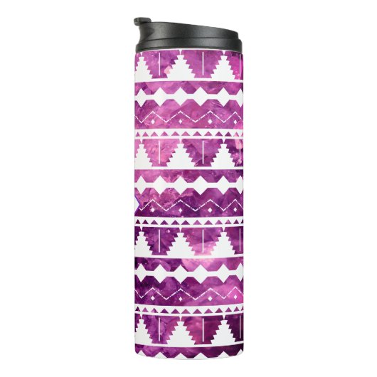 Bouteilles Isothermes Géode Améthyste Aztec moderne avec initiale (Tourné sur la droite)