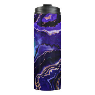 Bouteilles Isothermes Géode de pierre bleue violet Rose or noir Agate