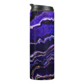 Bouteilles Isothermes Géode de pierre bleue violet Rose or noir Agate (Tourné sur la droite)