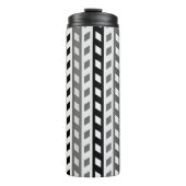 Bouteilles Isothermes Geometric Design, gray, black, white, (Devant)