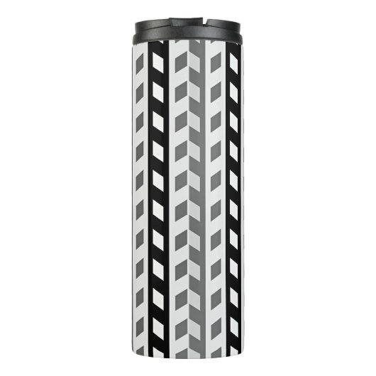 Bouteilles Isothermes Geometric Design, gray, black, white, (Dos)