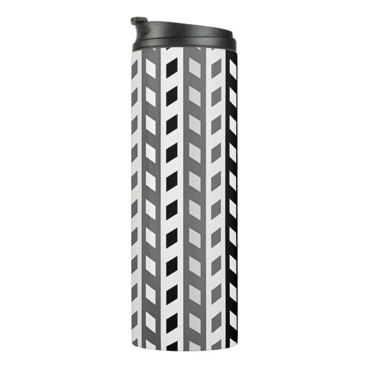 Bouteilles Isothermes Geometric Design, gray, black, white, (Tourné sur la droite)