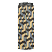 Bouteilles Isothermes geometric seamless tile with complex rotating cubi (Dos)