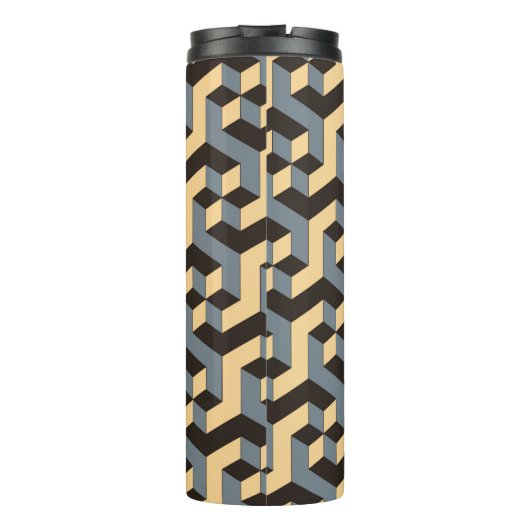 Bouteilles Isothermes geometric seamless tile with complex rotating cubi (Dos)