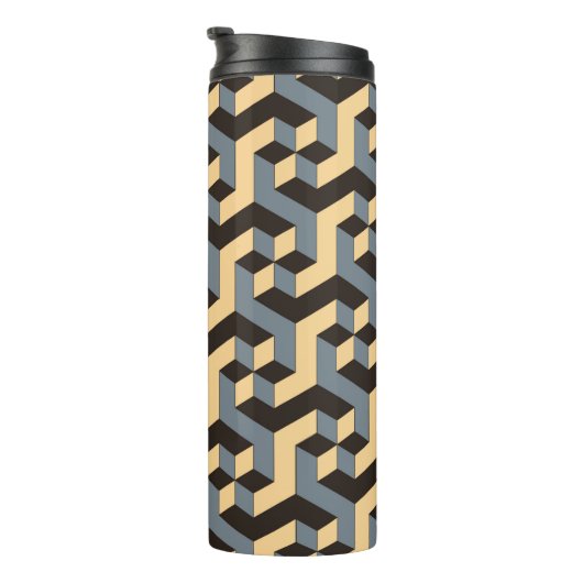 Bouteilles Isothermes geometric seamless tile with complex rotating cubi (Tourné sur la droite)