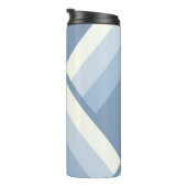 Bouteilles Isothermes géométrique Abstraite, bleu et blanc cassé 2 (Tourné sur la droite)