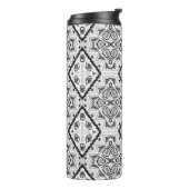 Bouteilles Isothermes Géométrique, motif, noir et blanc (Tourné sur la gauche)