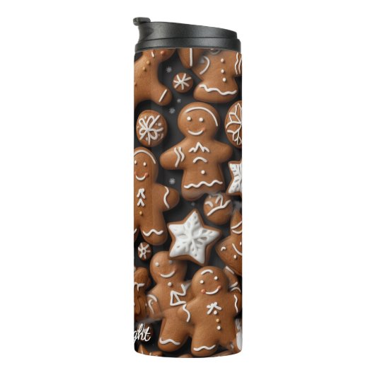 Bouteilles Isothermes Gingerbread Army Holiday Pattern (Tourné sur la droite)