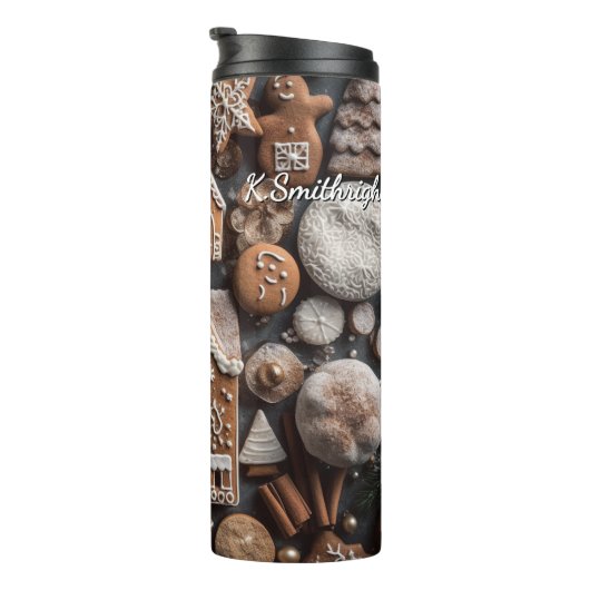 Bouteilles Isothermes Gingerbread Cookies Pattern (Tourné sur la droite)