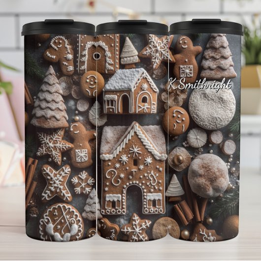 Bouteilles Isothermes Gingerbread Cookies Pattern