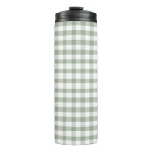 Bouteilles Isothermes Gingham Vert Classique Monogramme Moderne (Devant)