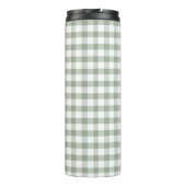 Bouteilles Isothermes Gingham Vert Classique Monogramme Moderne (Dos)