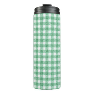 Bouteilles Isothermes Gingham vert menthe 