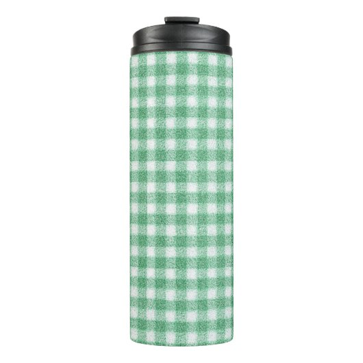 Bouteilles Isothermes Gingham vert menthe (Devant)