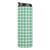 Bouteilles Isothermes Gingham vert menthe (Tourné sur la droite)