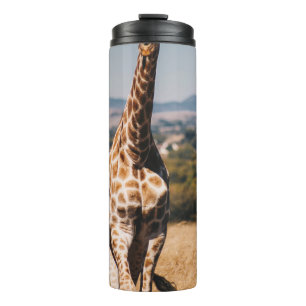BOUTEILLES ISOTHERMES GIRAFFE ENTOURÉ DE GRASS BROWN