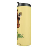 Bouteilles Isothermes Giraffe Fleurs de Portrait Jaunes (Tourné sur la droite)