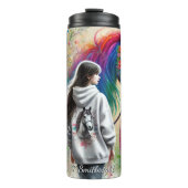 Bouteilles Isothermes Girl Rainbow Horse Butterfly Meadow Magic (Devant)