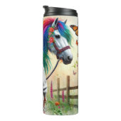 Bouteilles Isothermes Girl Rainbow Horse Butterfly Meadow Magic (Tourné sur la droite)