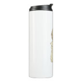 Bouteilles Isothermes Girl with Braid and Cat Illustration – Soft Pastel (Tourné sur la gauche)