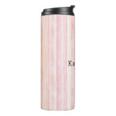 Bouteilles Isothermes Girly Blush Pink Stripes (Tourné sur la gauche)