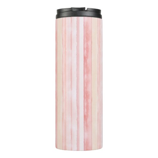 Bouteilles Isothermes Girly Blush Pink Stripes (Dos)