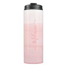 Girly rose ombre personnalisé monogrammed