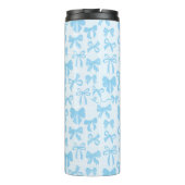 Bouteilles Isothermes Girly Soft Blue Coquette Bow with Name (Dos)