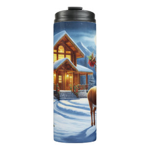 Bouteilles Isothermes Gîte de Noël/hiver pour cerfs