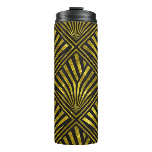 Bouteilles Isothermes Glam de déco : Motif or et noir (Devant)