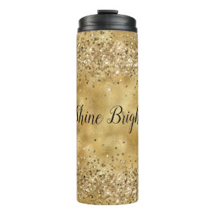 Bouteilles Isothermes Glam Gold Parties scintillant Confetti         