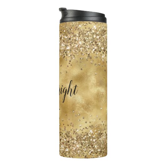 Bouteilles Isothermes Glam Gold Parties scintillant Confetti          (Tourné sur la droite)