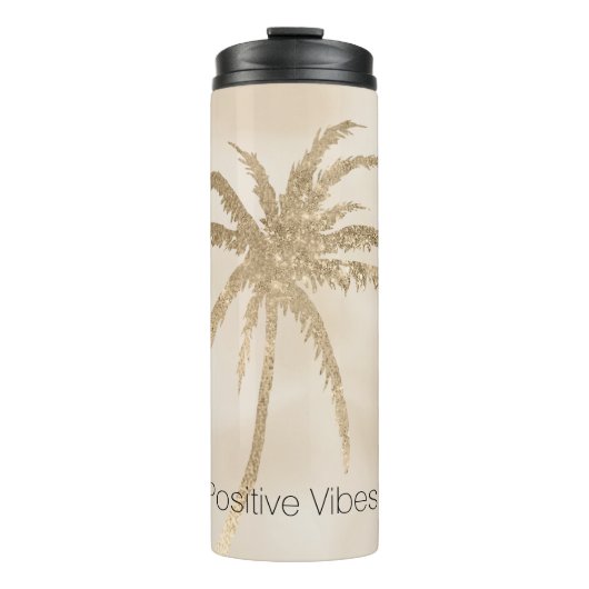 Bouteilles Isothermes Glam Gold Tropical Palm Tree Ombre (Devant)