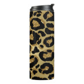 Bouteilles Isothermes *~* Glam LEOPARD GOLD Parties scintillant Thermiqu (Tourné sur la gauche)