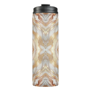 Bouteilles Isothermes Glam Rose Gold Luxueux Tendance Marbre Papillon