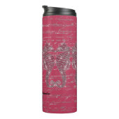 Bouteilles Isothermes Glam Viva Magenta et Silver Parties scintillant (Tourné sur la droite)