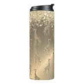 Bouteilles Isothermes Glitterie Giraffes sur Glitzy Gold (Tourné sur la gauche)