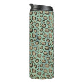 Bouteilles Isothermes Glittery Empreinte de léopard sur Green Personnali (Tourné sur la droite)