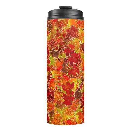 Bouteilles Isothermes Glittery Fall Maple Feuilles (Devant)