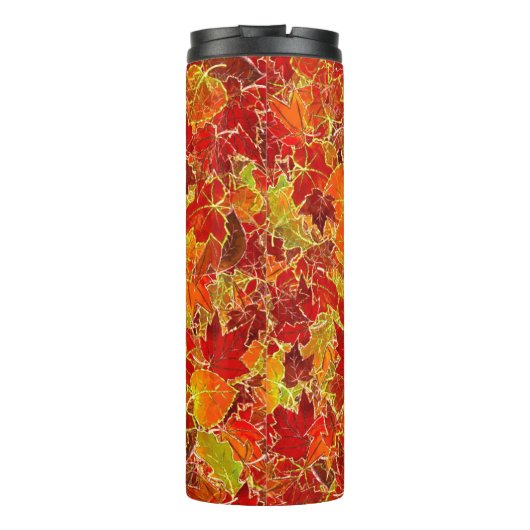 Bouteilles Isothermes Glittery Fall Maple Feuilles (Dos)