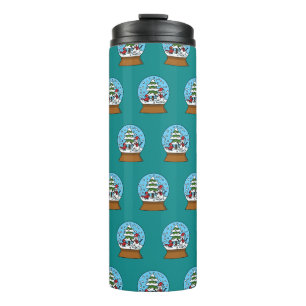 Bouteilles Isothermes Globe de neige avec le cardinal Snowman et Pine Tr